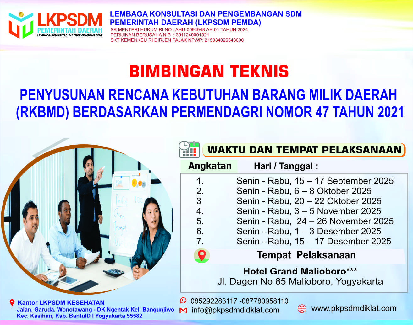Bimbingan Teknis Rencana Kebutuhan Barang Milik Daerah (RKBMD)