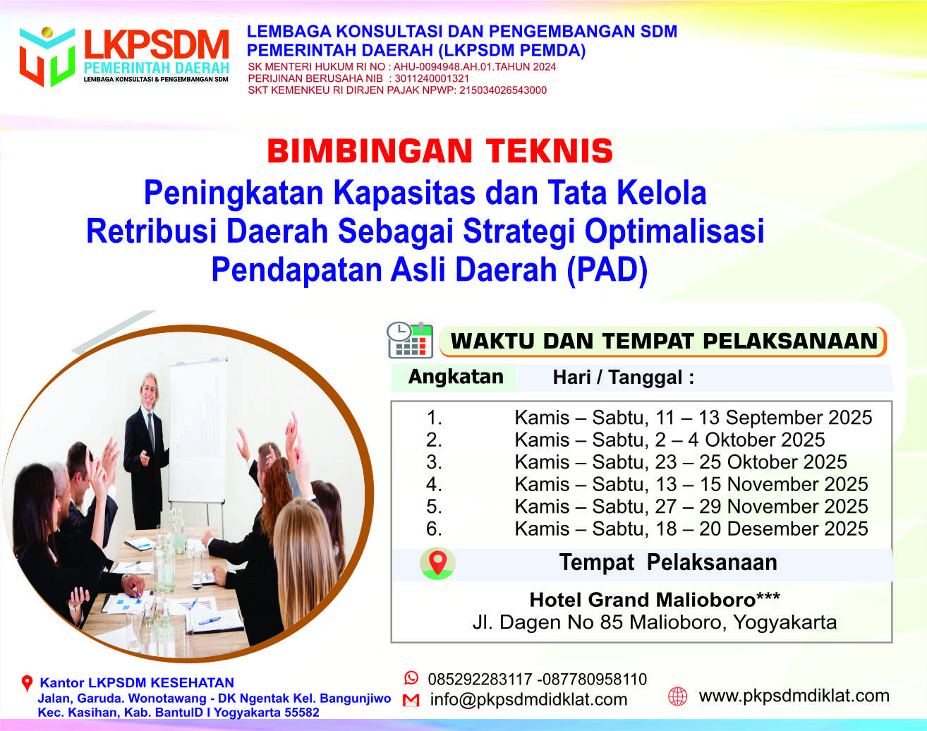 Bimbingan Teknis Tata Kelola Retribusi Daerah 
